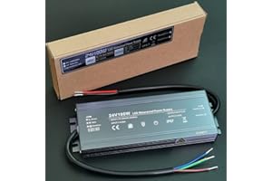 Alinana Transformateur 220v 24v 100W, Transformateur LED Ultra-Mince Étanche IP67, Alimentation 24V Convient aux Bande LED, Panneaux d'Affichage, 4,2A