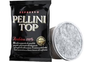PELLINI TOP Kapsułki z Kawą Kompatybilne z Systemem Lavazza Espresso Point, Kawa 100% Arabica, Delikatne Palenie 1 Opakowanie po 100 Kapsułek