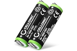 CELLONIC, Batería para Afeitadora Compatible con Moser ChroMini 1591Q, Contura 1591, 1852-7531 (1.2V, 2000mAh) 2 Unidades