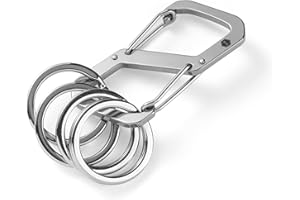 ‎KEYUNITY KeyUnity KS Edelstahl Schlüsselanhänger Utility Schlüsselanhänger Karabiner Clip Schnellverschluss Multi-Tool Schlüsselhalter und Taschen-Schlüsselclip für Camping Wandern