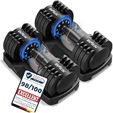 DH FitLife Verstelbare Halterset 5 Niveaus 2x12 kg | Snelle Selectie met Eén Hand|Compact Ruimtebesparend|Automatische Vergre