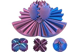 MAIKAIBUZI Gear Ball Fidget, 3D Printed Gear Ball Gear Sphere Puzzle Cube Fidget Toy, GearSphere - The Steampunk Whirling Wonder Fidget Gear Ball, Helix Screw Fidget Toy for Stress and Anxiety Relief
