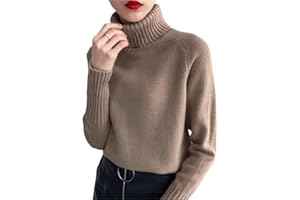 JJZEX Pull en cachemire pour femme à col roulé et manches longues - Idéal pour l’automne et l’hiver