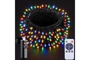 UIONVO Guirlande Lumineuse Sapin de Noel - à Piles 15M 150 LED USB Rechargeable Multicolore Noel Guirlande Lumineuse Exterieure Intérieur Télécommande Imperméable pour Noël Jardin Arbre Halloween