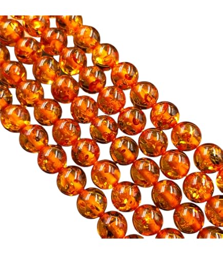 Perles D'ambre Naturel De La Baltique - Lot D'environ 150 Pièces (20g) | Percées, Couleur Jaune Miel, Idéales Bijoux DIY