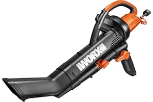 WORX WG505E 3000W Trivac Garden Blower Mulcher and Vacuum Garden for Clearing Patios of Leaves and Other Waste, Black, 10 m Cable