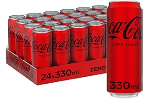 COCA-COLA Coca Cola Zero - Bevanda Analcolica Senza Calorie, 330 ml [confezione da 24]