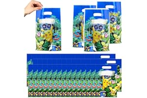 MIZT Animé Elfe Sachets de fête, 50 Sac Cadeaux, Sacs de fête d'anniversaire, Sacs de Cadeau Pochette Bonbon Anniversaire Sachet en pour Faveur de Noël Anniversaire Fête, Le thème de la fête, 25 x 16 cm