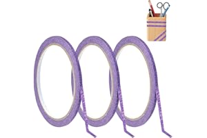 CAISYE 3 Rollos Cinta de Vinilo para Enmascarar de Alta Precisión,5mm x 60m Resistente a Altas Temperaturas hasta 150°C,Pintura, Barnizado,Flexibilidad Superior,Ideal para Pintura Automotriz(Violeta)