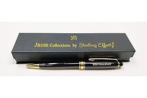 STERLING EFFECTZ MEN PEN Personalised Ball Point Pen - The BEST GRANDAD JRose Collection Men Pen in Luxury Gift Box | Perfect Fathers Day or Grandad Gifts JR1310-1