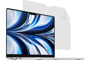 MyGadget Funda Pantalla [Cristal] para Apple MacBook Air 13,6 Pulgadas (2022) M2 A2681 - Lámina Ordenador Oleo fóbico & Hidrofóbico - Filtro Mate