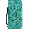 Reevermap iPhone SE 2022 Case iPhone SE 2020 Case iPhone 8/iPhone 7 Case PU Leather Cover for iPhone SE 3rd Gen/SE 2020/8/7, Protective Wallet Flip Magnetic Mandala Bumper with Kickstand, Green
