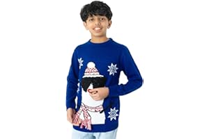 NOROZE Boys Christmas Jumper 3D Kids Bird Reindeer Retro Unisex Xmas Santa Snowman Penguin Pullover Sweater, Christmas Sweater Girls UK Sizes 3-13 Years