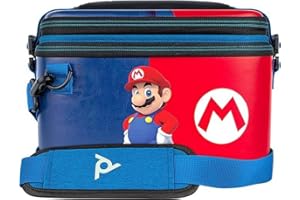 PERFORMANCE DESIGNED PRODUCTS PDP Gaming Offiziell Lizenziert Switch Pull-N-Go Travel Case - Mario - Semi-Hardshell PRotection - PRotective PU Leather - Holds 14 Games and Controller - Works mit Switch OLED and Lite