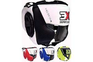 ‎3X PROFESSIONAL CHOICE 3X Sports kopfschutz Boxen Kinder Liani Leder Junior Kopfschutz für Jungen Mädchen MMA Boxen Kopfbedeckung Sparring Kampfsport Karate Taekwondo Helmschutz Kampf Stirn Ohrenschutz