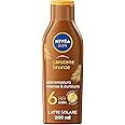 NIVEA SUN Latte Solare Carotene Bronze FP 6 200 ml, Crema solare abbronzante con protezione per una pelle dorata, Crema abbro