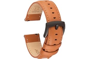 OTTOODY Quick Release Leather Watch Straps 18mm 19mm 20mm 21mm 22mm, Elegant Top Grain Leather Watch Bands Replacement Bracelet Watch Strap for Men and Women, Watch and Smartwatch