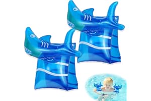AOREETY Aid Swimming Inflatable Armbands for Kids Boys Girls, Cute Float Arm Sleeves Fun Water Toys Armbands Accessories for Beginner Learning Training Swimming Pool Beach Safety