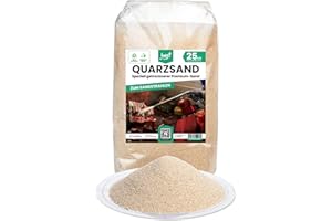 Best For Home Quartz Sable pour Sableuse 25kg | Sable de Sablage Fin (0,2-0,8) | Agent de Sablage Réutilisable pour Pistolet | Abrasif ou Granulés Pour Bois, Métal, Air Comprimé, Graffitis et Grès