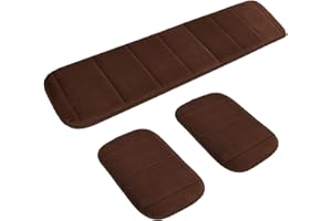 2 set Portatile Computer Polso Gomito Pad, MERYSAN 1Lunga e 2Corta Anti-scivolo Morbido polso resto Braccio Pad, Mouse Tastiera Polso Gomito Supporto Mat per Ufficio Desktop Gaming (Marrone)