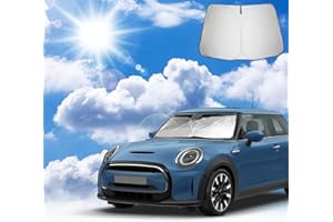 Coleya Parasole per Parabrezza Compatibile con Mini Cooper F55 F56 F57 2015-2023, Mini Cooper Accessori Copertura Parasole per Parabrezza Anteriore, Protezione Solare, Ripiegabile, Protezione UV