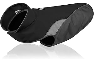 RC GearPro Wasserdicht Fleece kalt Wetter Haustierweste Wintermantel mit reflektierenden Streifen für kleine mittelgroße Hunde (XS, black)