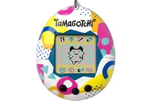 Bandai - Tamagotchi - Original Tamagotchi - Memphis Style - Elektronisches virtuelles Tier mit Farbdisplay, 3 Tasten und Spielen - Interaktives Tier auf Deutsch - Kinderspielzeug ab 8 Jahren - 42957