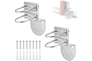 SUPAWAY 2 uchwyty zaciskowe na maszt antenowy z bolcem U, antykorozyjny uchwyt na maszt antenowy, uchwyty montażowe do anteny 25-50 mm do użytku na zewnątrz 4G LTE, amatorskiej anteny radiowej, anteny
