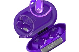 STECEi AI Language Translator Earbuds, 3-in-1 Bluetooth 5.4 Translation Headphones with 164 Real Time Languages, 36H Playtime Air Conduction Headphones Purple