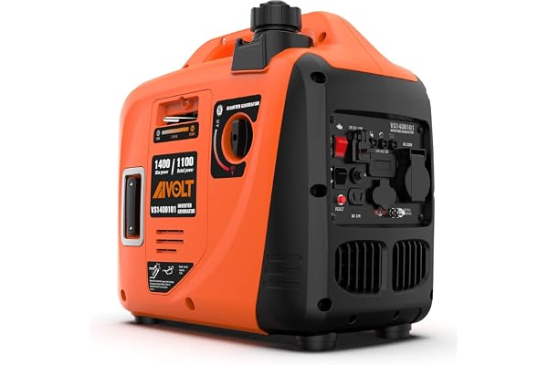 AIVOLT Groupe Électrogène d'essence 1400W Générateur d'onduleur Silencieux avec Prises AC 230V/DC 12V/USB Type-A et Réservoir de 2,5 L Générateur Léger Portable pour Camping Extérieur