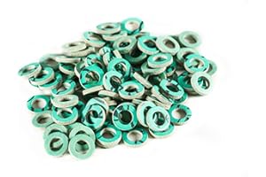 KINETICS LINE Junta Plana de Fibra 1/4 Pulgada (10.7 x 6 x 2 mm) 100 Piezas para Fontanería, Calefacción, Aire Acondicionado, Ventilación, Tuberías de Jardín (Hasta 180 °C)