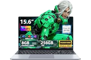 Txxren 15.6 Inch Laptop with Office 365, Core M3-6Y30 Processor 8GB RAM 256GB SSD, Notebook IPS 1920 x 1080P Win 11, USB3.0 * 2, Mini HDMI, Wi-Fi 5, BT4.2 Laptops Computer