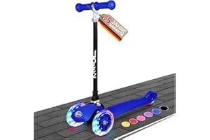 ‎KINNAZ kinnaz ONE, Premium Roller Kinder 3 Jahre, faltbar, 5 Höhen, LED Räder, Ersatzteilservice, verbesserte Griffe und Bremse, UVM Kinderroller ab 2 3 4 5 Jahre, Scooter von Deutscher Händler