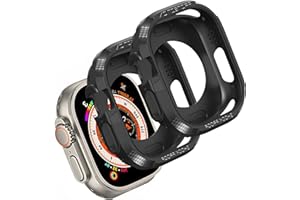 Olycism 2-pak etui na zegarek kompatybilne z Apple Watch Ultra 49 mm TPU etui dokładnie dopasowane gładkie ochronne 360° ultracienkie etui (czarne)