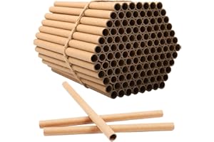 Super Idee Lot de 100 hôtel à insectes - Remplissage de tubes en carton - Respectueux de l'environnement - Bricolage - Pour maison à insectes, hôtel à abeilles, aide à la nidification