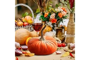 ACHIMLT Zucca Halloween Decorazioni Autunnali Zucche di Velluto Artificial Decorazioni Autunnali per Ringraziamento Halloween Finta Zucchi Artificiali Festa Decorazioni Autunnali Casa Halloween 11cm