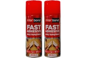 Interbond Lot de 2 sprays activateurs de durcissement - 200 ml - Pour colle instantanée - Aérosol extra puissant pour durcissement rapide de la colle universelle, de la colle à tissu et de la colle à