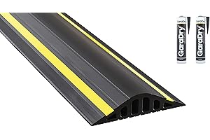 Kit soglia barriera antiallagamento per porta garage alta 4 cm 4,34 m | PVC flessibile | Il kit completo include 2 adesivi | GaraDry