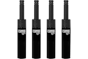 Clipper - Pack de 4 Mecheros Electricos en Color Negro Soft Touch con Mini Tube | Recargables de Gas | Diseño icónico Clipper | Ideal para Encender Velas