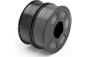 TECBEARS PLA Filamento de Impresión 3D, 1.75mm Negro+Gris, Precisión Dimensional +/- 0.02 mm, 1kg Carrete, 2 Paquete