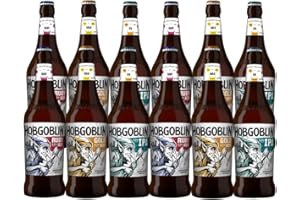 BEER HUNTER Wychwood Hobgoblin British Real Ale Mixed Case with Glass (12 Pack) - Premium Selection, Gifts For Him, For Her, Christmas, Birthdays, Father's Day Beer Gifts for Men and Women, Beer Gift Set