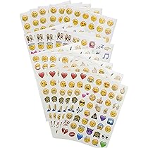DAYKEY Emotion Sticker 12 Blätter - Smiley Aufkleber Für Kinder