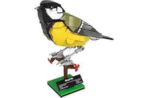 BlueBrixx Pro 107676 – Kohlmeise aus Klemmbausteinen mit 221 Bauelementen