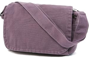 Boziee Canvas axelväska, med justerbar axelrem, avslappnad stil crossbody-axelväska för vardag och resor