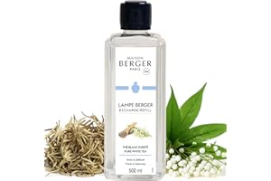 ‎MAISON BERGER MAISON BERGER Nachfüllflasche 500 ml Duft und Reinigung für Lampe Berger – gebrauchsfertig, feine Verteilung, katalytische Wirkung, langanhaltender Raumduft (Aromatischer Weißer Tee)