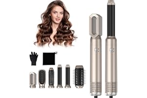 Airstyler Haartrockner 6 in 1, OKWRAP Multi Hair Styler Set 30mm Lockenstab mit Luft, 1000w Warmluft Bürste Haarfön Bürste - mit Handschuh und Aufbewahrungstasche