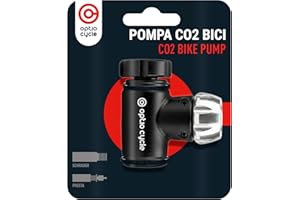 Pompa CO2 Bici – Gonfiatore CO2 per Bicicletta con Valvola di Controllo | Pompa Gonfiaggio Bici Compatibile Presta e Schrader | Regolatore CO2 Bicicletta | Rubinetto Bomboletta CO2