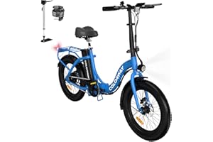 COLORWAY Vélo Électrique Urbain Pliant à Gros Pneus de 20 Pouces, Moteur 250W, Batterie 36V,15Ah/12Ah, avec Une Autonomie Maximale de 45 à 100 Km.