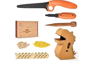 ZLemma Cardboard Construction Tool Kit 163 Pieces-Educational Toys for at-Home Play + Classroom Learning | Reusable Cardboard Tools for Kids