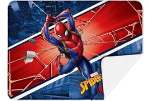 Marta da Legare Tovaglietta Colazione all' America Spiderman in Tessuto, Sottopiatto per Bambini, 40x30 cm. Multicolor